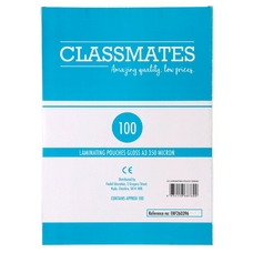 Classmates Gloss Laminating Pouches (350 Micron) - A3 - Box of 100